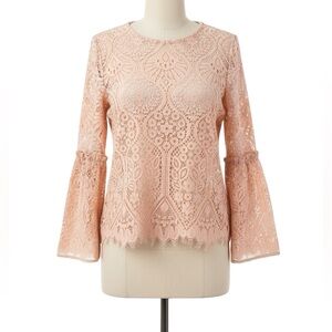 Worthington Bell Sleeve Lace Blouse